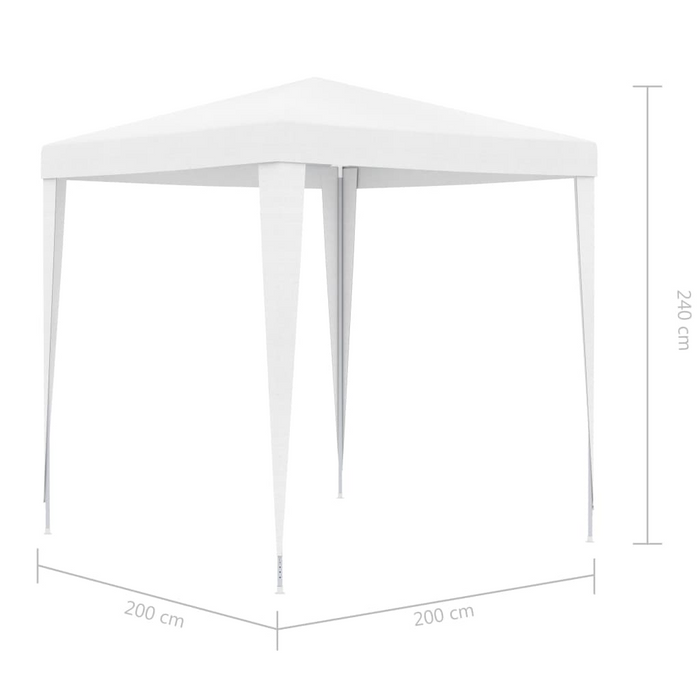 vidaXL Party Tent 6.6'x6.6' White