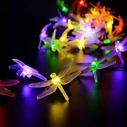Solar Powered DragonFly LED Light String