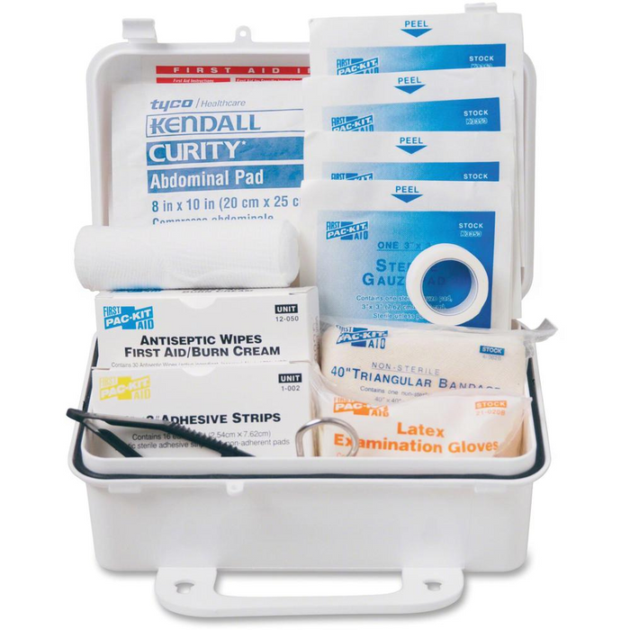 Pac-Kit Safety Equipment 10-person First Aid Kit - 10 x Individual(s) - 4.5" Height x 7.5" Width x 2.8" Depth Length - Plastic Case - 1 / Kit