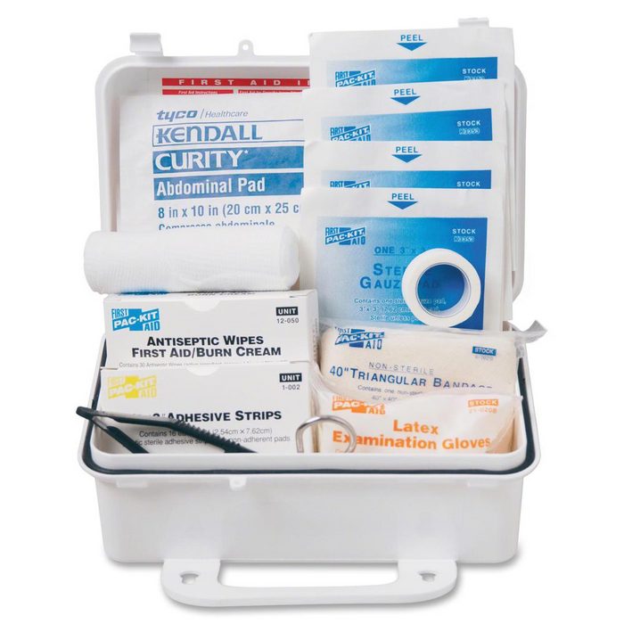 Pac-Kit Safety Equipment 10-person First Aid Kit - 10 x Individual(s) - 4.5" Height x 7.5" Width x 2.8" Depth Length - Plastic Case - 1 / Kit
