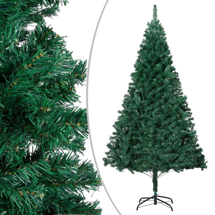 vidaXL Artificial Christmas Tree with Thick Branches Green 59.1" PVC, 321034