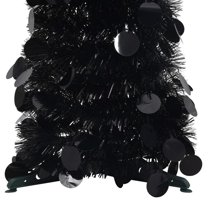 vidaXL Pop-up Artificial Christmas Tree Black 70.9" PET, 320987