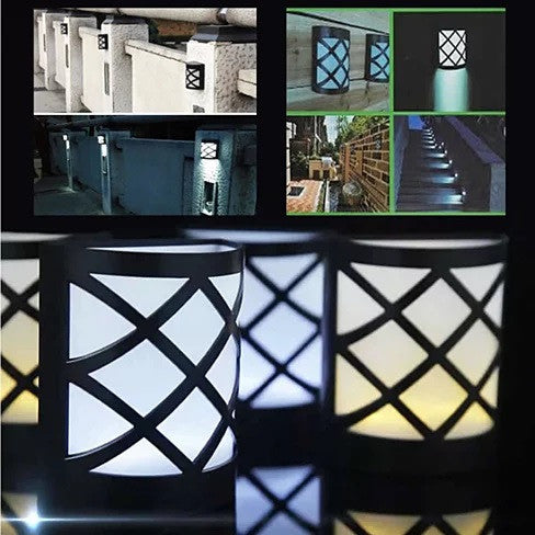 Spotlight Solar Wall Light In Lattice Design