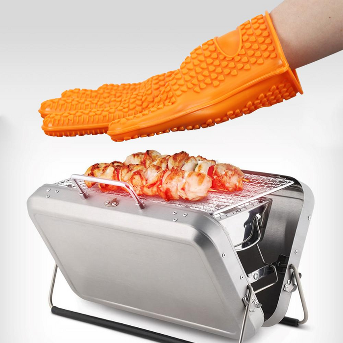 L'Chaim Meats Silicone Heat Resistant Gloves Oven Grill Pot Holder Mitt Kitchen SP