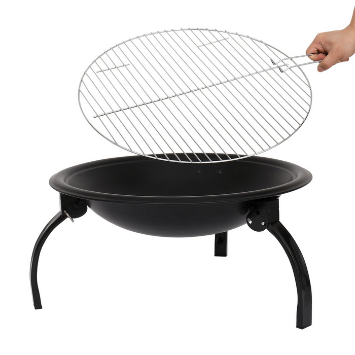 L'Chaim Meats 21 Inch Charcoal Grill With Charcoal Net & Carrying Bag