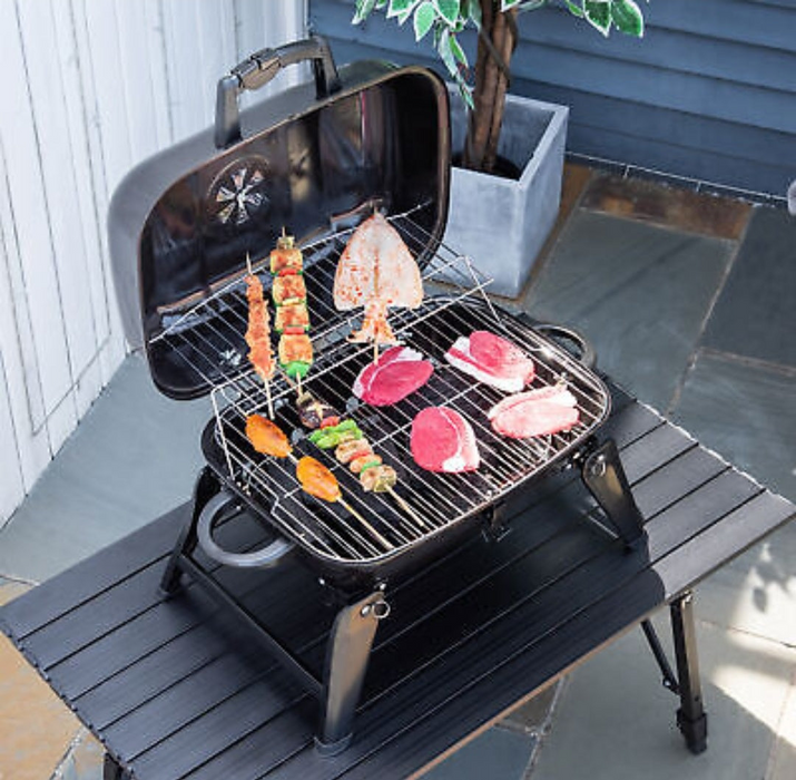 L'Chaim Meats Portable Tabletop BBQ Charcoal Grill