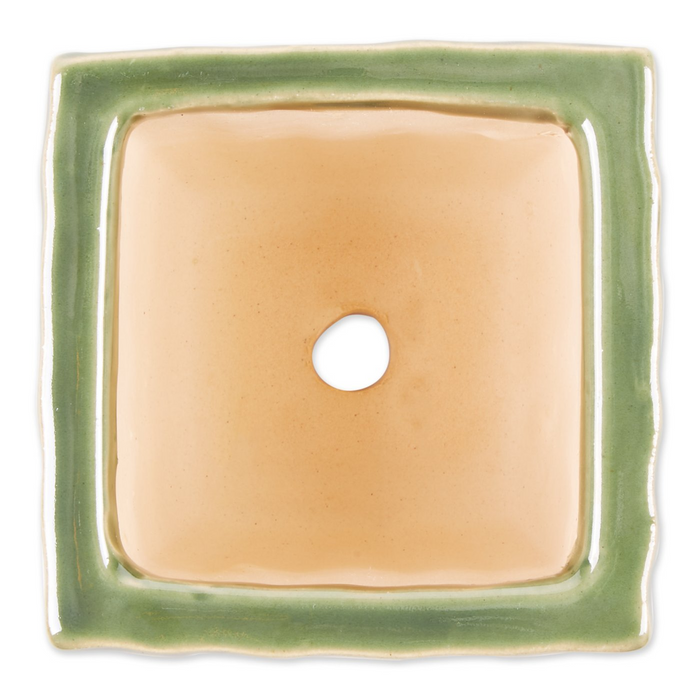 Ceramic Mini Planter Set - Green Square