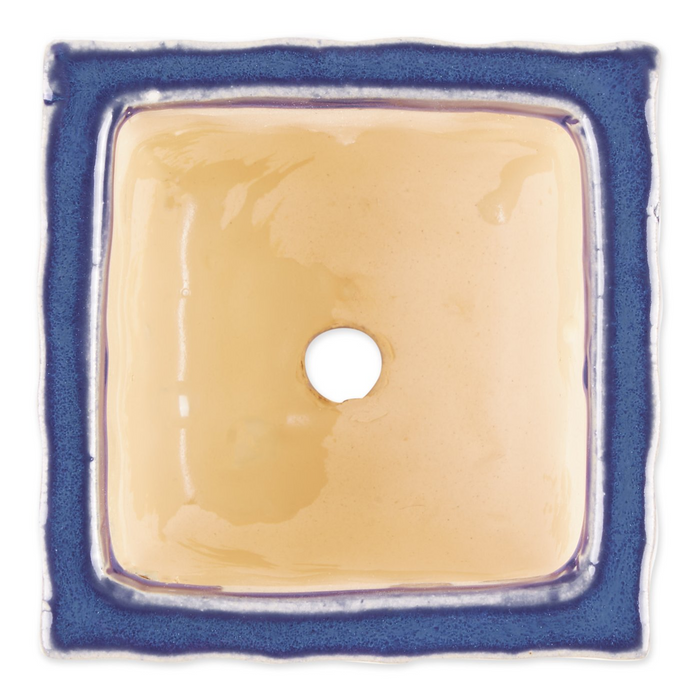 Ceramic Mini Planter Set - Blue Square
